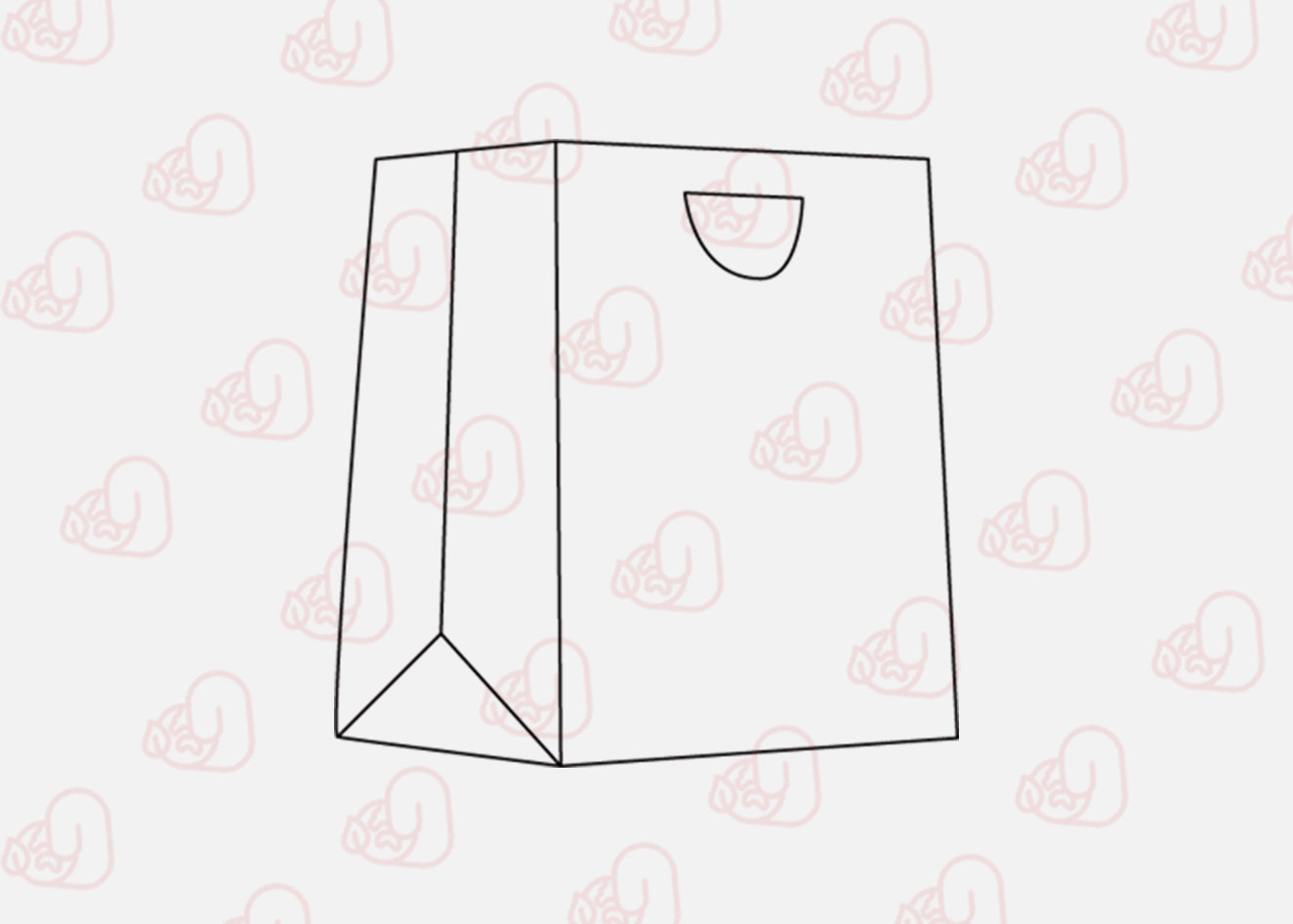 نماذج من أكياس الورق مع قطع D