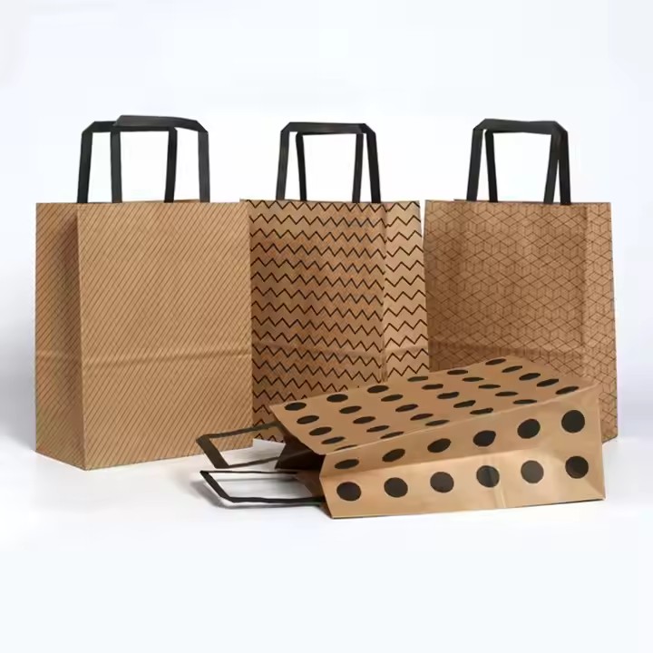 آلة حقيبة الورق السفلية المربعة التلقائية المربعة مع مقبض مسطح