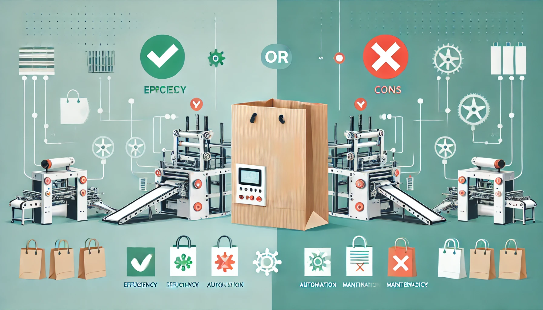 ما هي إيجابيات وسلبيات آلات صنع الأكياس الورقية